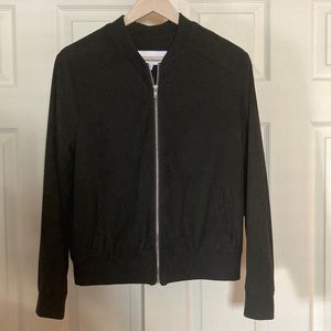 Cupcakes and Cashmere Suede Bomber Jacket
